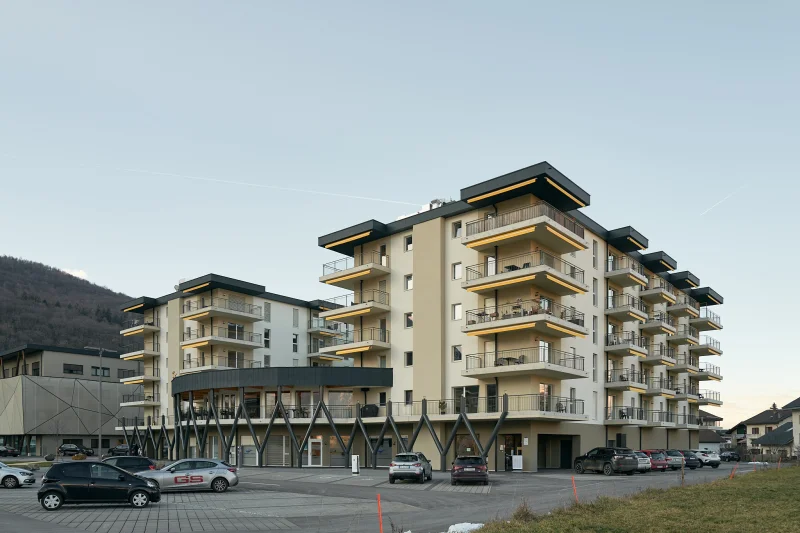 Façade du projet Le Relais d&#039;Or, Collombey (VS)