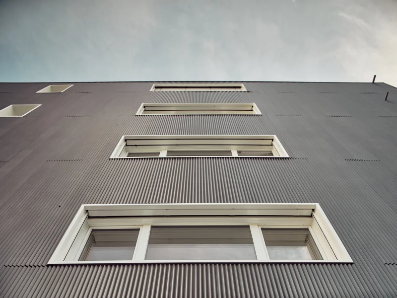 Façade et Détail architectural du projet Immeuble Dailles 1, Monthey (VS)