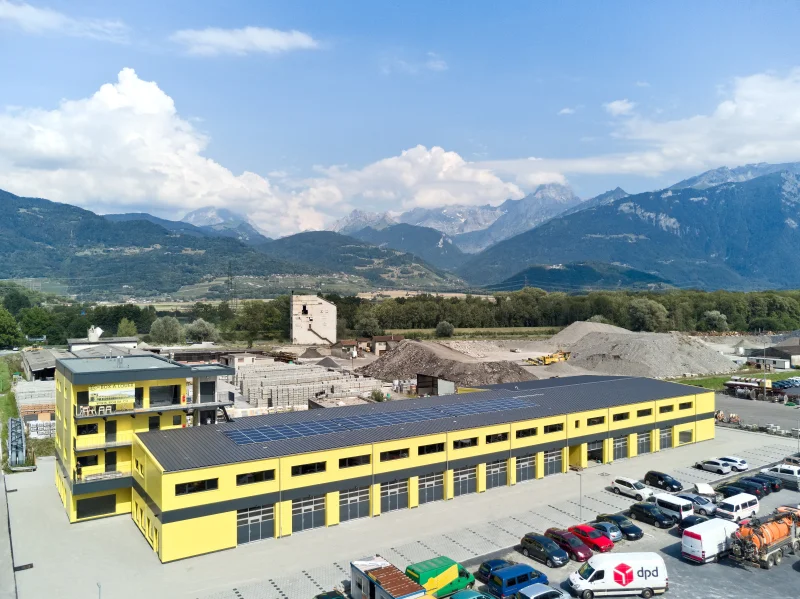 Vue du projet BOXIM, Route de la Digue 8, Monthey (VS)