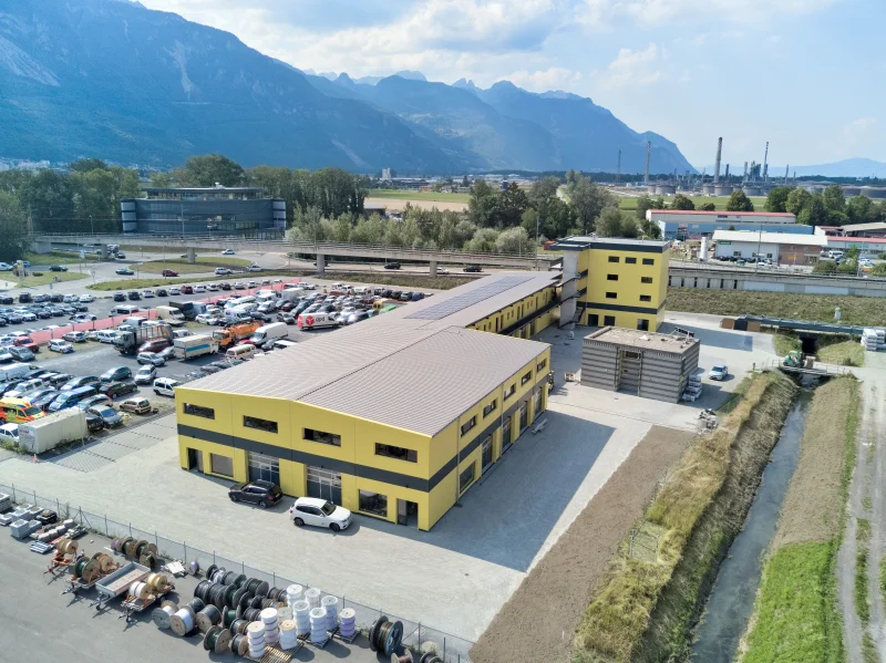 Vue du projet BOXIM, Route de la Digue 8, Monthey (VS)