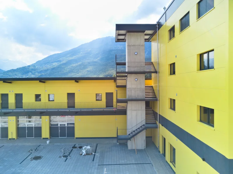 Vue du projet BOXIM, Route de la Digue 8, Monthey (VS)