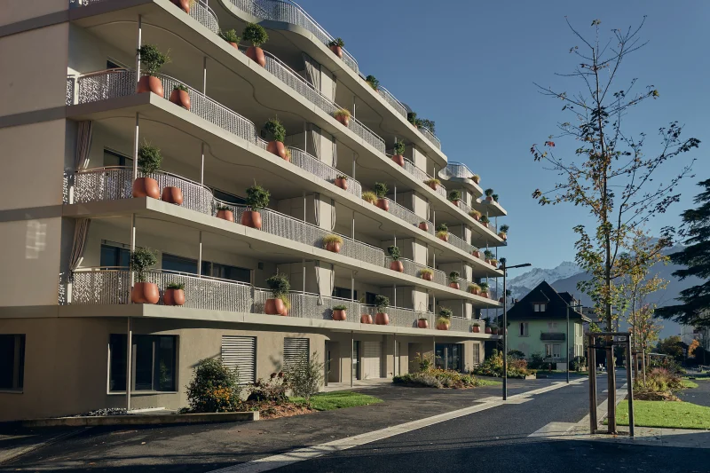 Architecture du projet Les Glycines - vue 4, Monthey (VS)