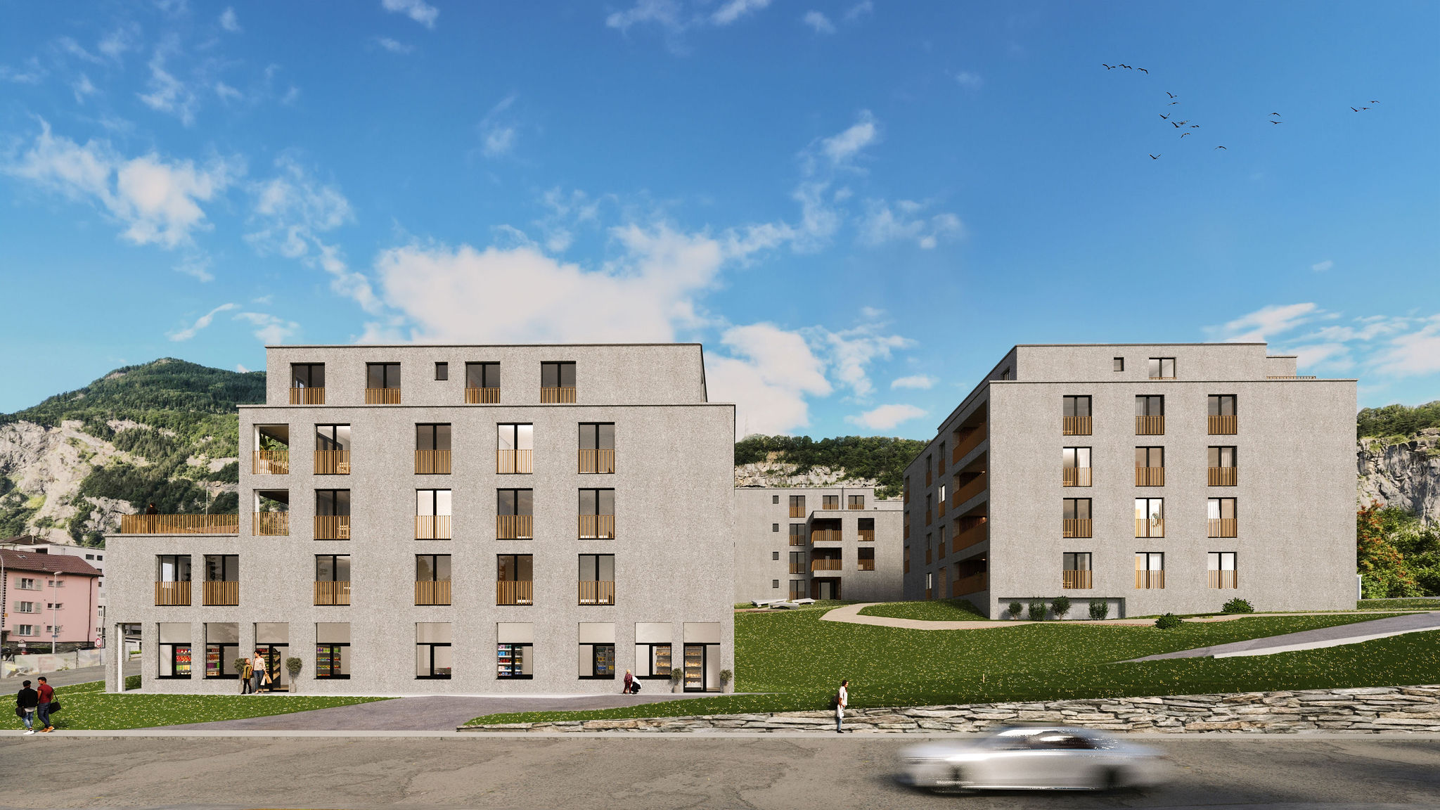 Vue extérieure du projet Quartier Saint-Laurent