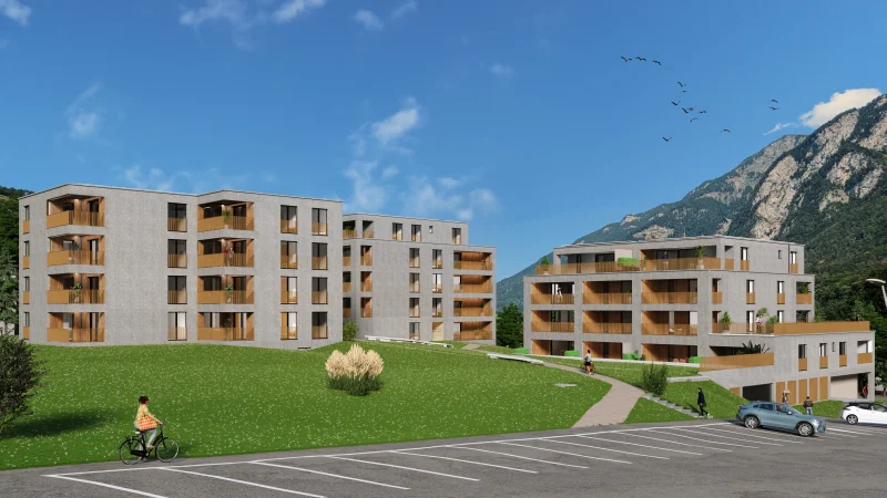 Vue extérieure du projet Quartier Saint-Laurent, Saint-Maurice (VS)