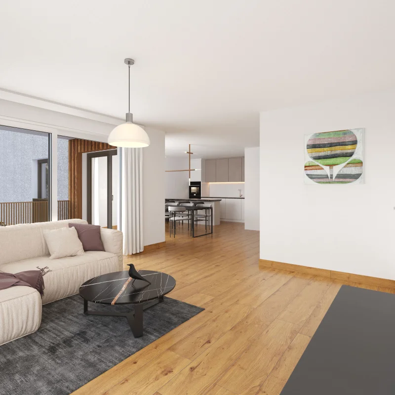 Vue intérieure du projet Quartier Saint-Laurent, Saint-Maurice (VS)